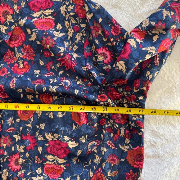 Ralph Lauren Red and Blue Floral Cotton Fabric - Picture 4 of 6